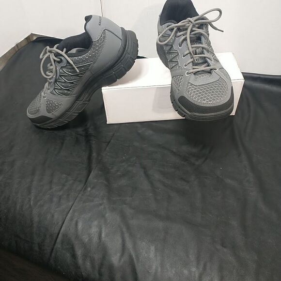 Skechers Work Men's SZ 8 Relaxed Fit: 77084 Work Shoe Gray - Picture 7 of 8